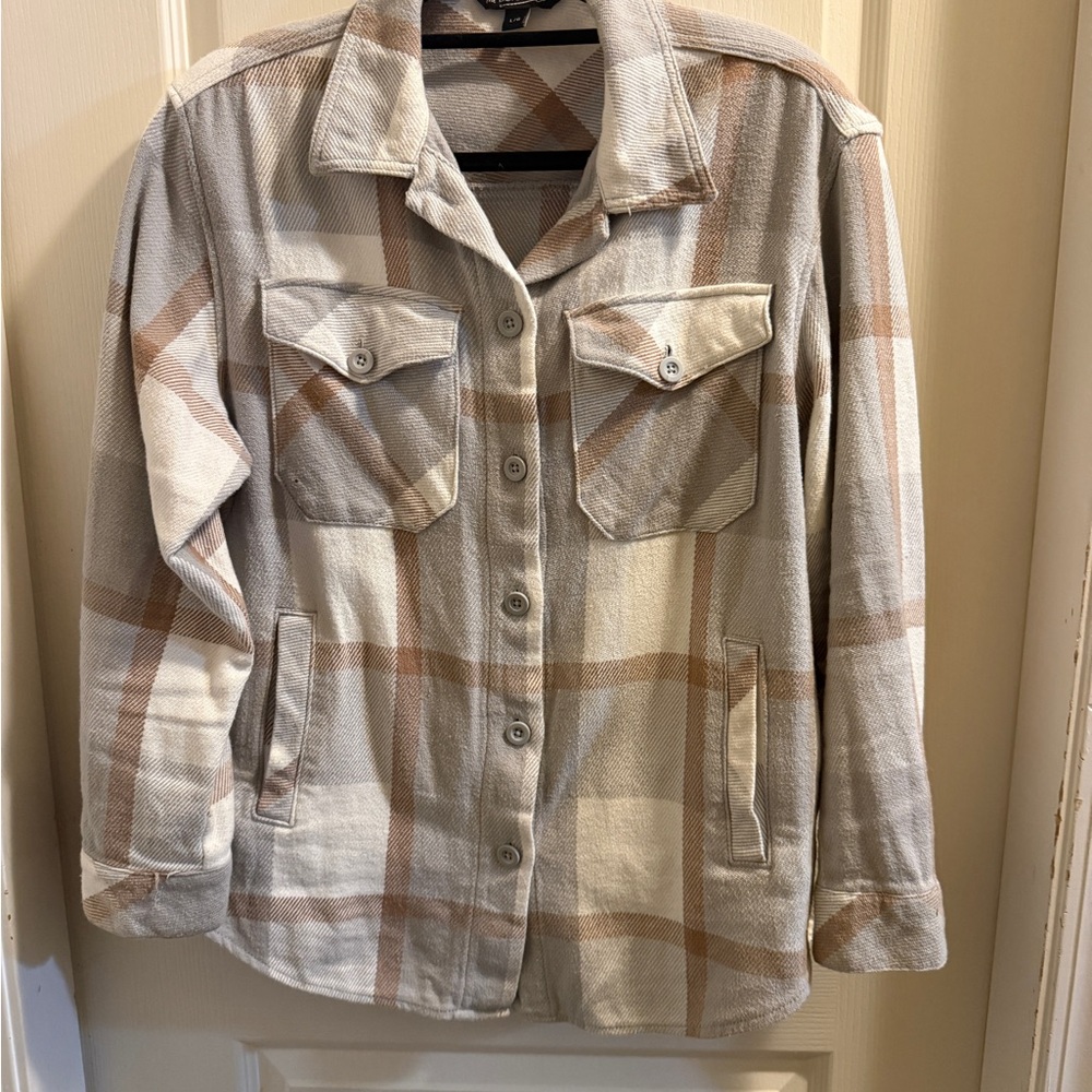 Plaid Button-Up Women's Jacket